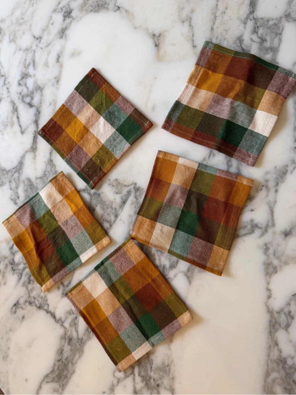 New Heather Taylor Home Plaid Coasters / Cocktail Napkins Set of 5 | Nordstrom